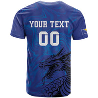 Custom Bosnia and Herzegovina Football T Shirt The Dragons Go Champions - Wonder Print Shop