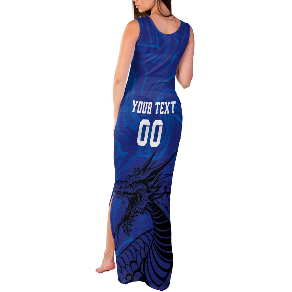 Custom Bosnia and Herzegovina Football Tank Maxi Dress The Dragons Go Champions - Wonder Print Shop