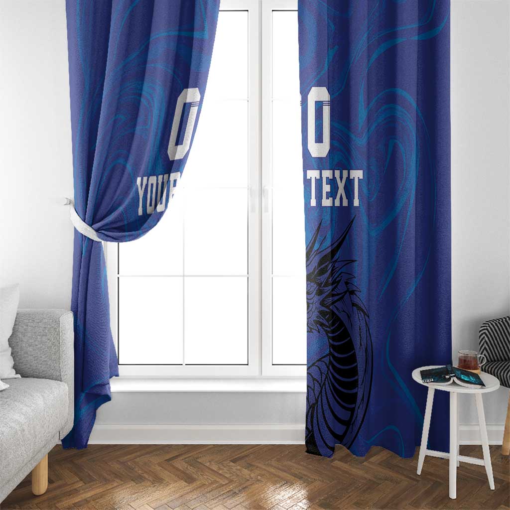 Custom Bosnia and Herzegovina Football Window Curtain The Dragons Go Champions - Wonder Print Shop