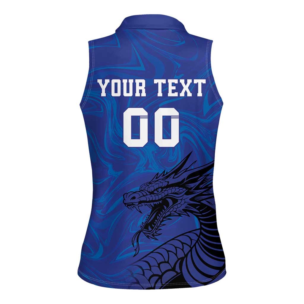 Custom Bosnia and Herzegovina Football Women Sleeveless Polo Shirt The Dragons Go Champions - Wonder Print Shop