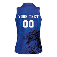 Custom Bosnia and Herzegovina Football Women Sleeveless Polo Shirt The Dragons Go Champions - Wonder Print Shop