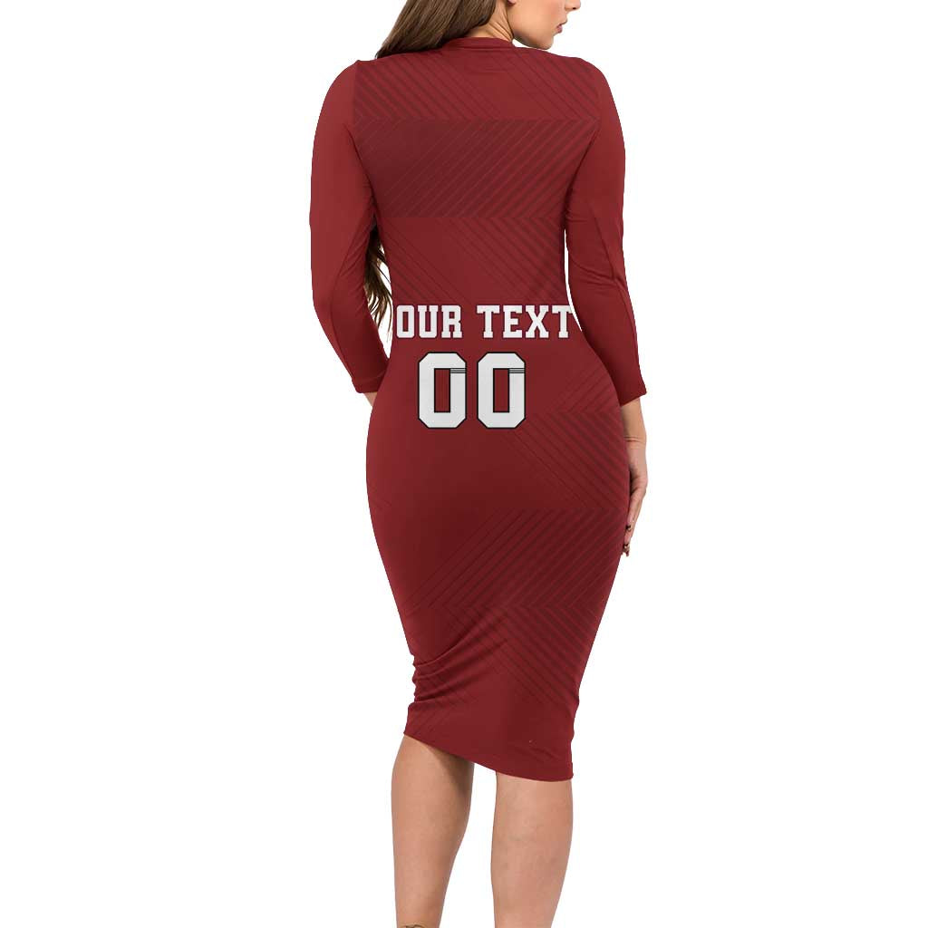 Custom Georgia Rugby Family Matching Long Sleeve Bodycon Dress and Hawaiian Shirt The Lelos Go Champions