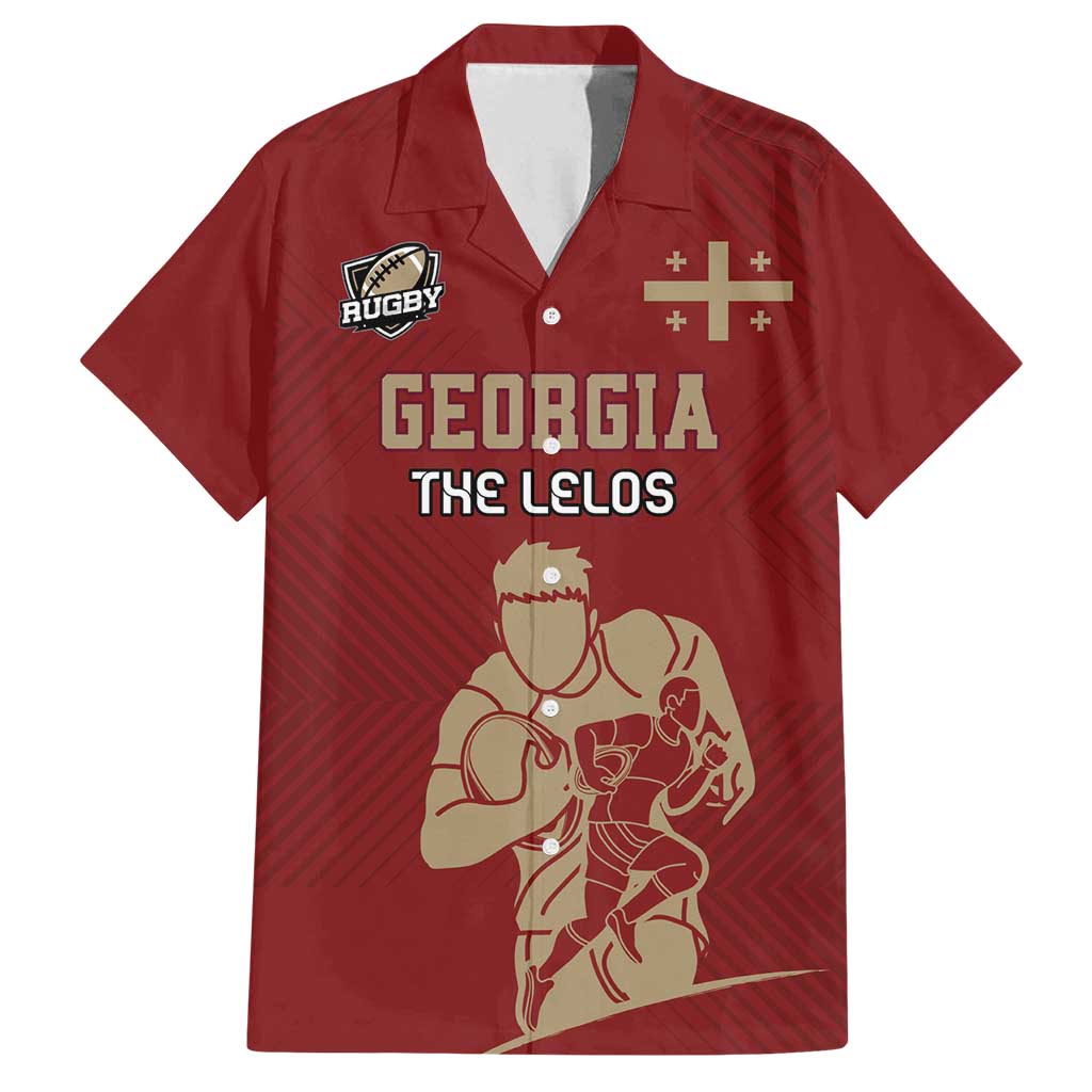 Custom Georgia Rugby Family Matching Off Shoulder Maxi Dress and Hawaiian Shirt The Lelos Go Champions