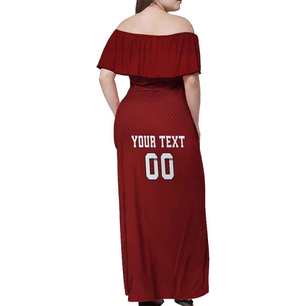 Custom Georgia Rugby Family Matching Off Shoulder Maxi Dress and Hawaiian Shirt The Lelos Go Champions