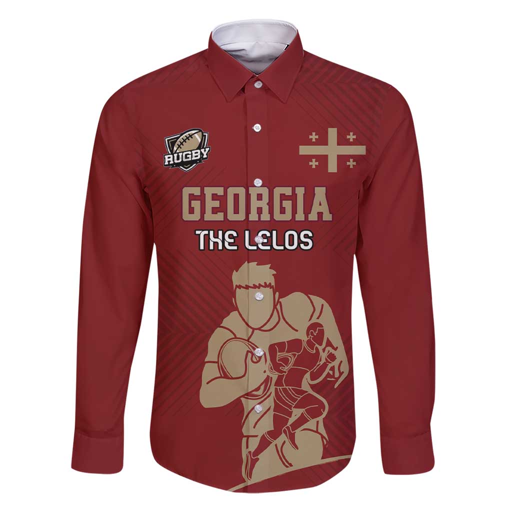Custom Georgia Rugby Family Matching Short Sleeve Bodycon Dress and Hawaiian Shirt The Lelos Go Champions