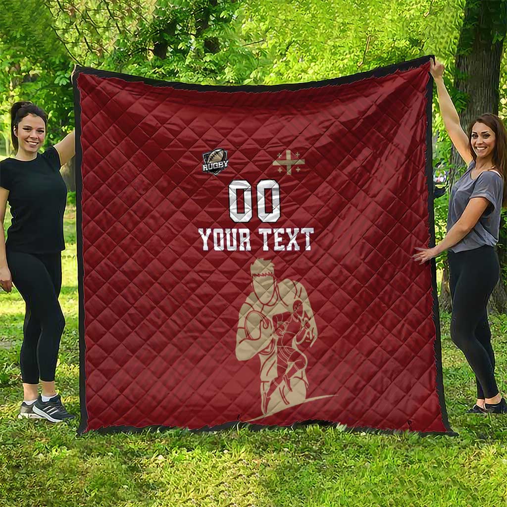 Custom Georgia Rugby Quilt The Lelos Go Champions - Wonder Print Shop