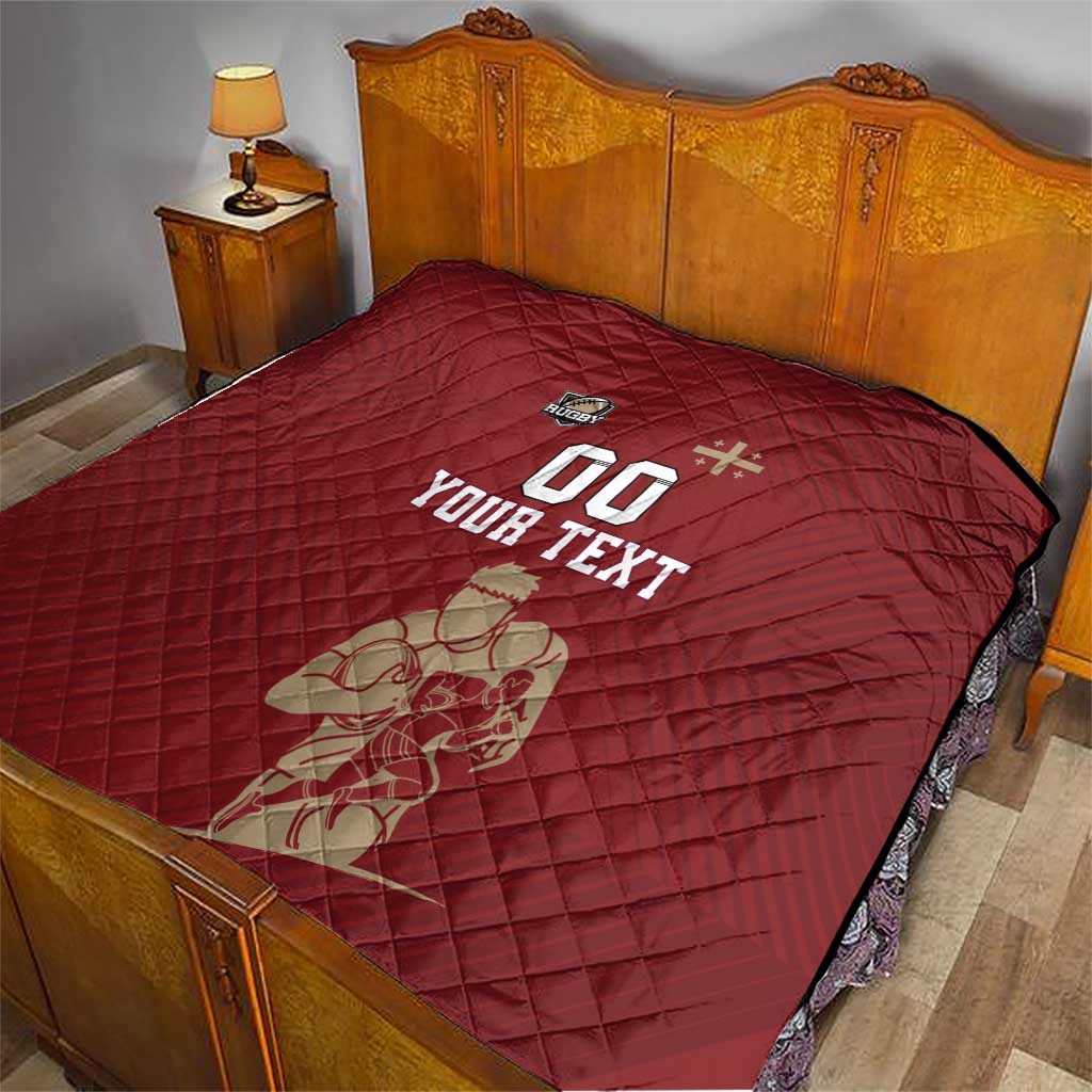 Custom Georgia Rugby Quilt The Lelos Go Champions - Wonder Print Shop
