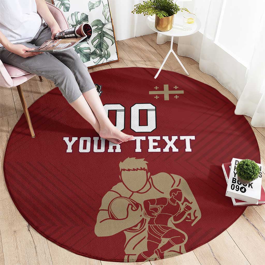 Custom Georgia Rugby Round Carpet The Lelos Go Champions - Wonder Print Shop