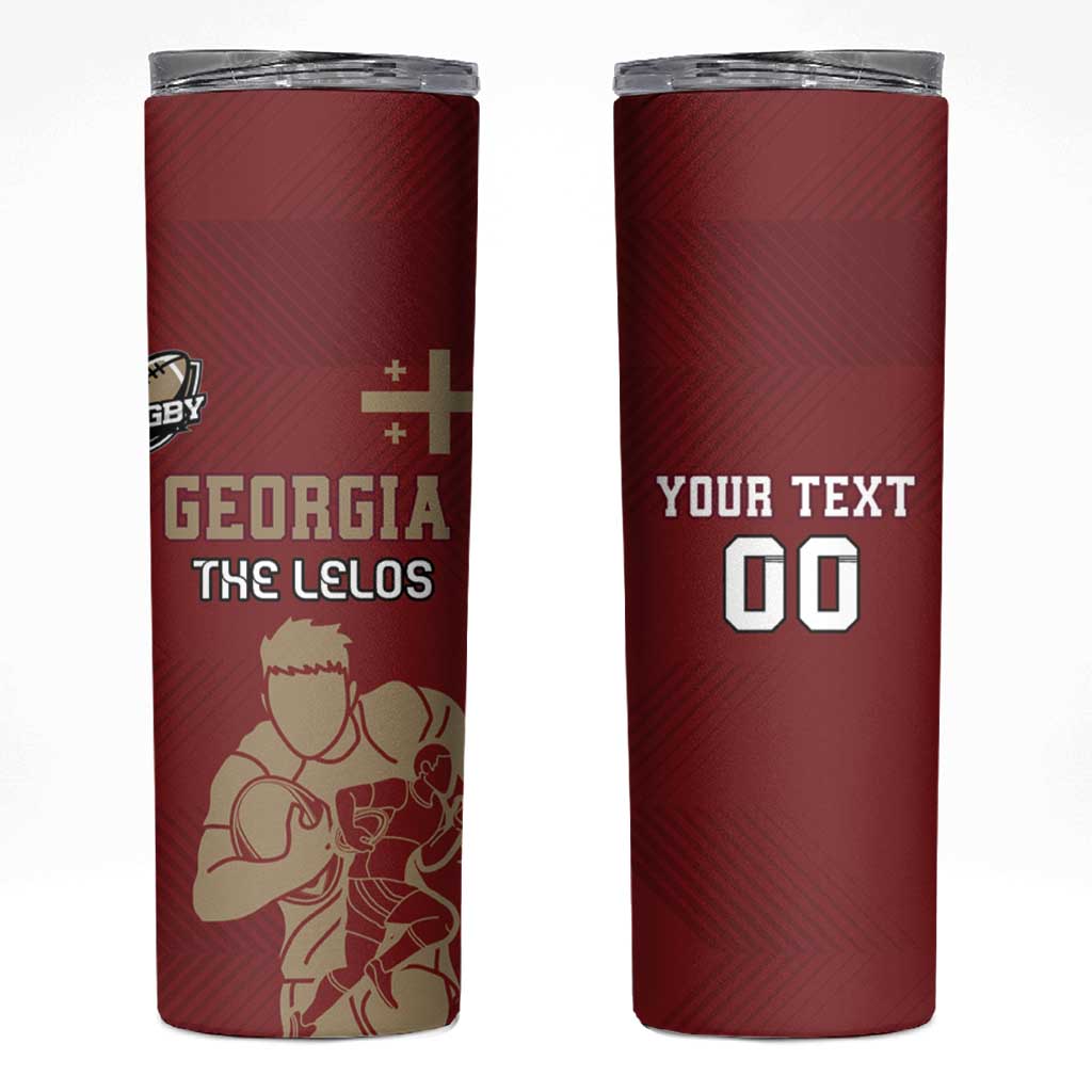 Custom Georgia Rugby Skinny Tumbler The Lelos Go Champions - Wonder Print Shop