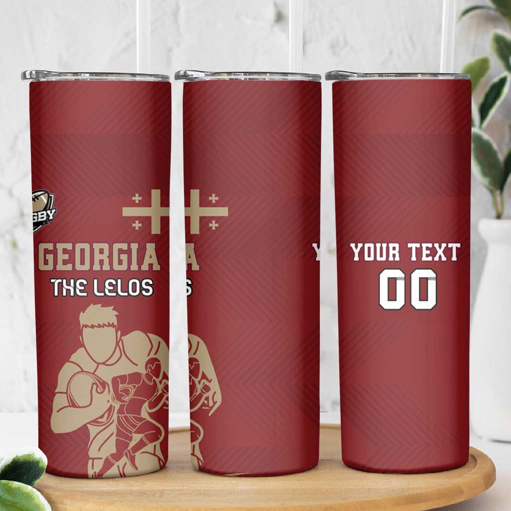Custom Georgia Rugby Skinny Tumbler The Lelos Go Champions - Wonder Print Shop