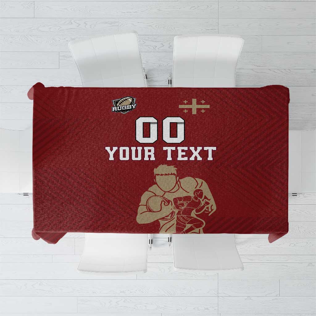 Custom Georgia Rugby Tablecloth The Lelos Go Champions - Wonder Print Shop