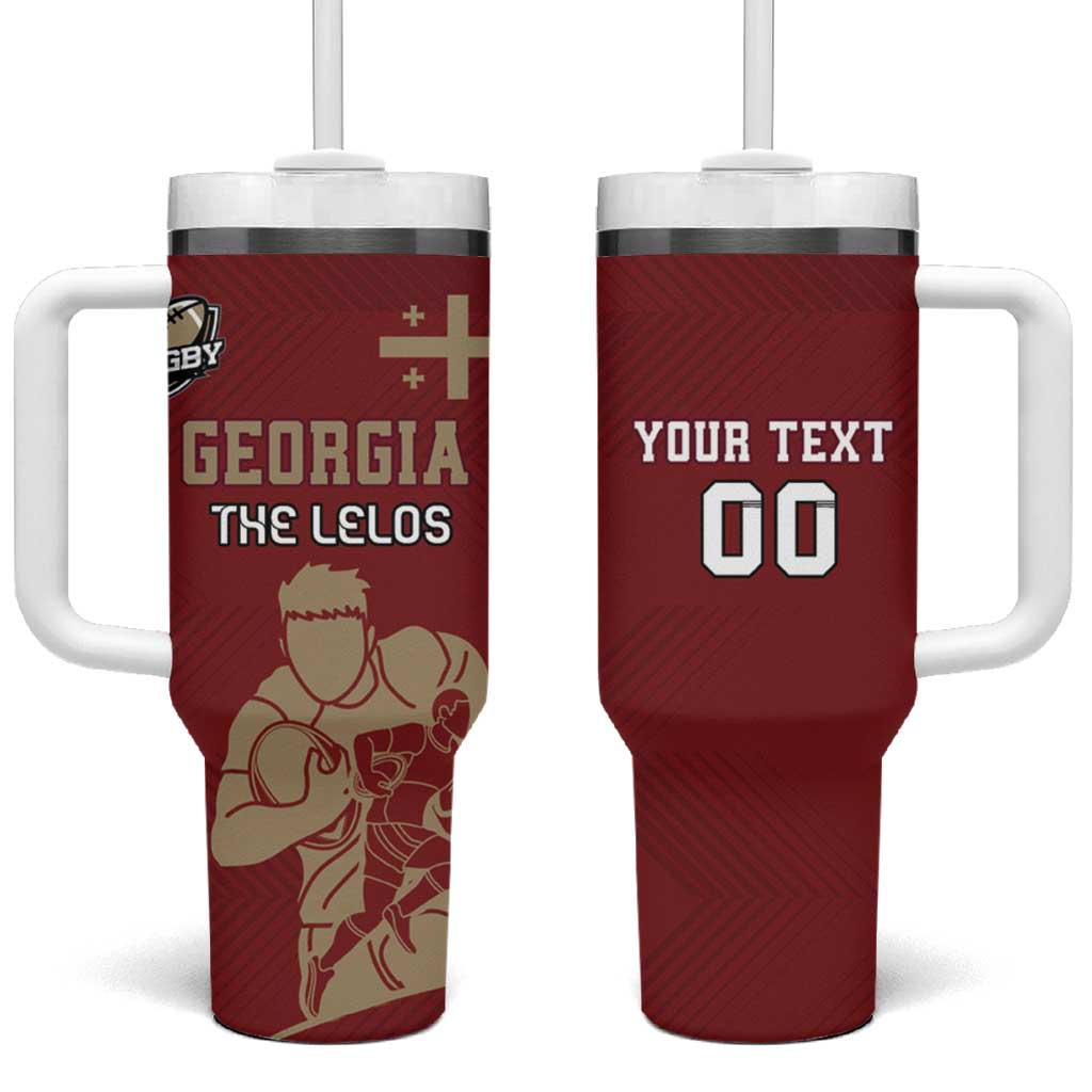 Custom Georgia Rugby Tumbler With Handle The Lelos Go Champions - Wonder Print Shop