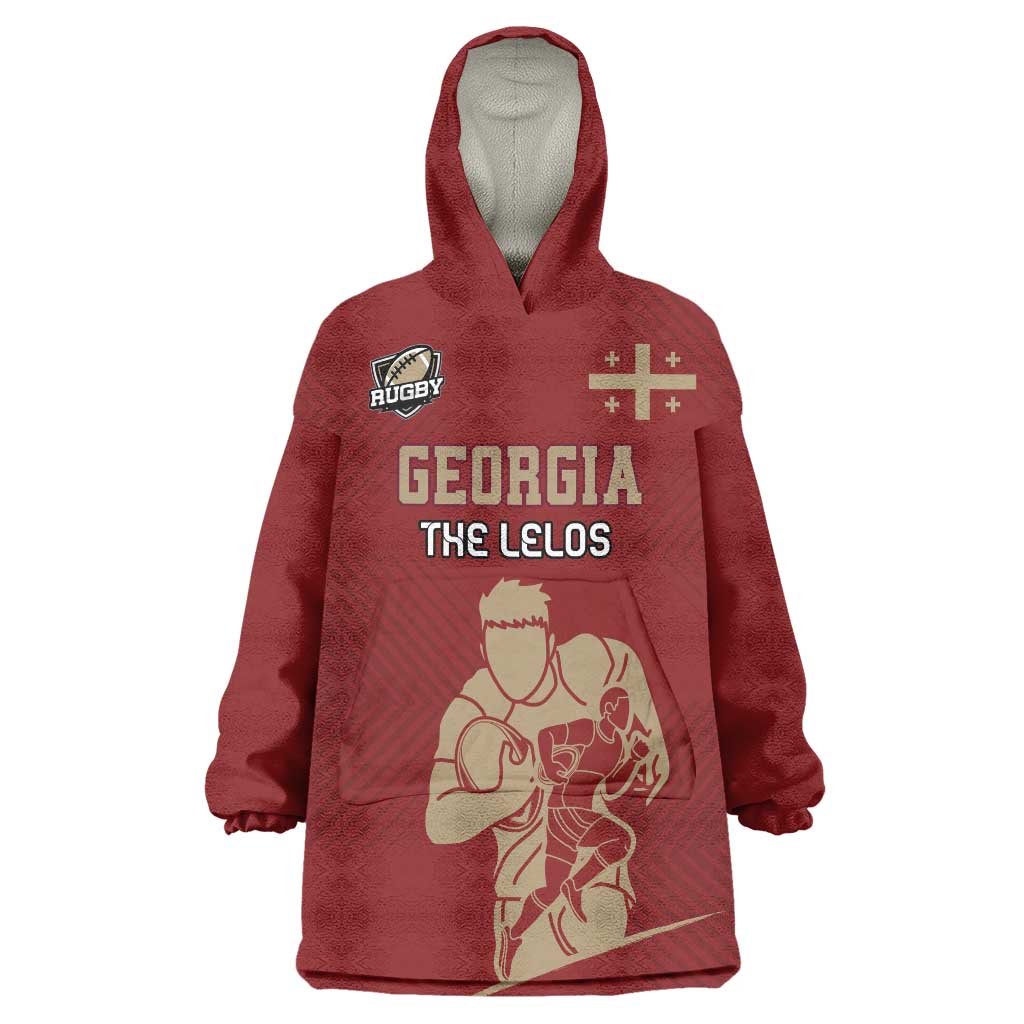 Custom Georgia Rugby Wearable Blanket Hoodie The Lelos Go Champions - Wonder Print Shop