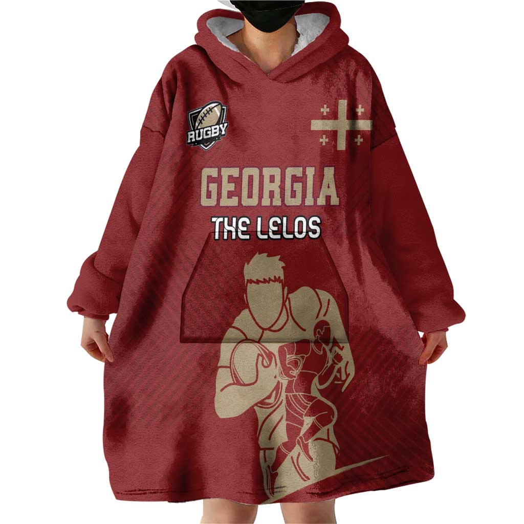 Custom Georgia Rugby Wearable Blanket Hoodie The Lelos Go Champions - Wonder Print Shop