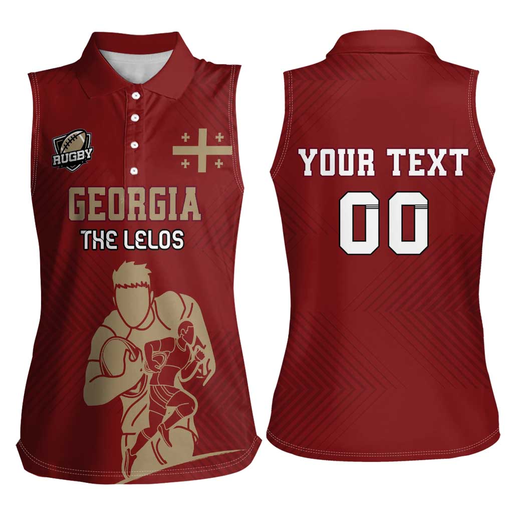 Custom Georgia Rugby Women Sleeveless Polo Shirt The Lelos Go Champions - Wonder Print Shop