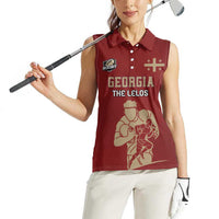 Custom Georgia Rugby Women Sleeveless Polo Shirt The Lelos Go Champions - Wonder Print Shop