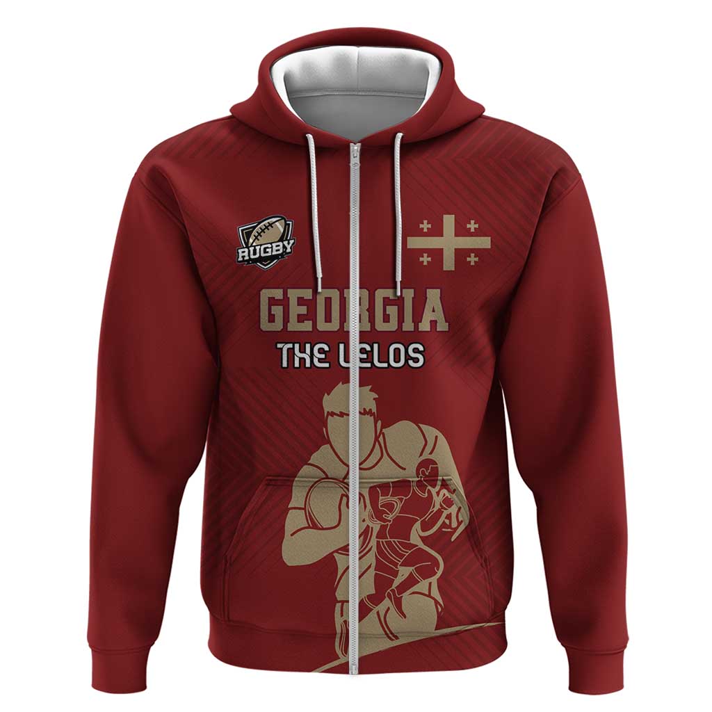 Custom Georgia Rugby Zip Hoodie The Lelos Go Champions - Wonder Print Shop