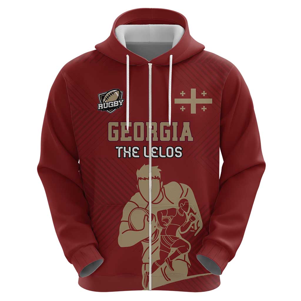 Custom Georgia Rugby Zip Hoodie The Lelos Go Champions - Wonder Print Shop