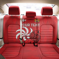 Personalized Georgia Back Car Seat Cover Lion Borjgali