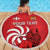 Personalized Georgia Beach Blanket Lion Borjgali