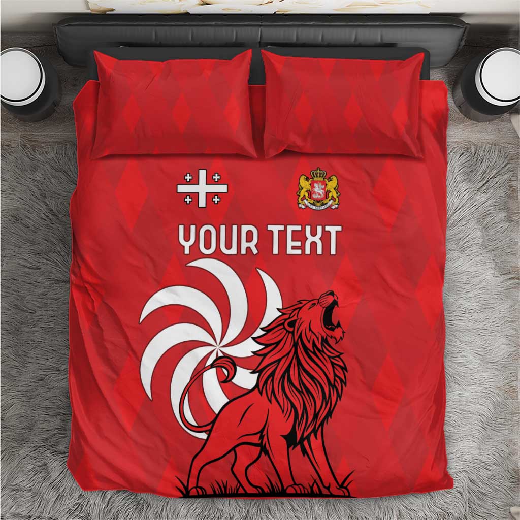Personalized Georgia Bedding Set Lion Borjgali