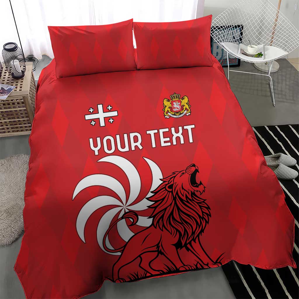 Personalized Georgia Bedding Set Lion Borjgali