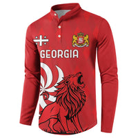 Personalized Georgia Button Sweatshirt Lion Borjgali