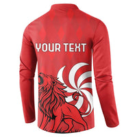 Personalized Georgia Button Sweatshirt Lion Borjgali