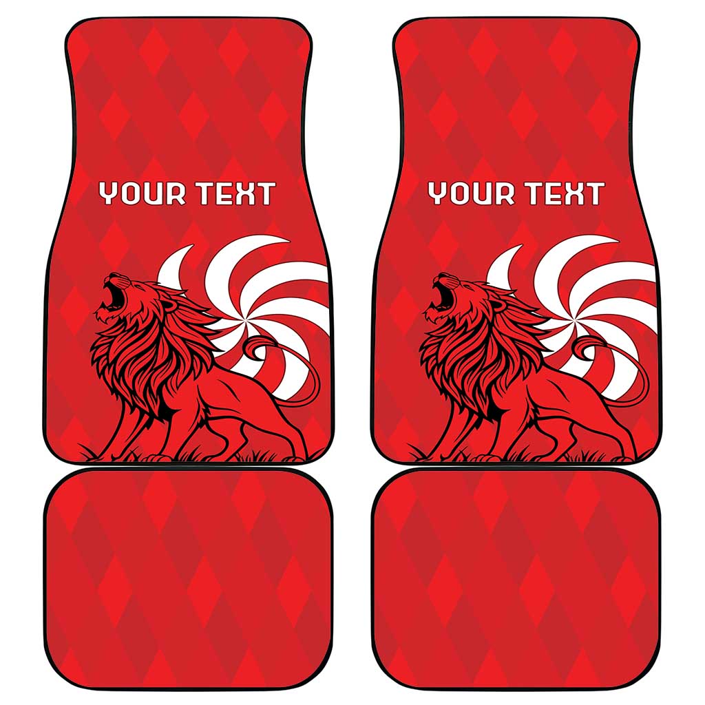 Personalized Georgia Car Mats Lion Borjgali