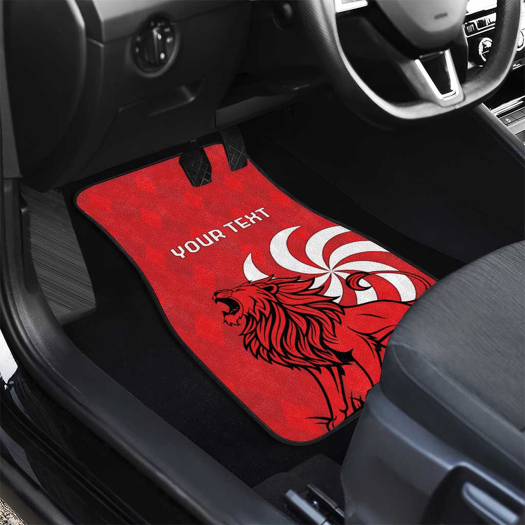Personalized Georgia Car Mats Lion Borjgali