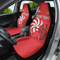 Personalized Georgia Car Seat Cover Lion Borjgali