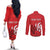 Personalized Georgia Couples Matching Off The Shoulder Long Sleeve Dress and Long Sleeve Button Shirt Lion Borjgali