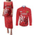 Personalized Georgia Couples Matching Puletasi and Long Sleeve Button Shirt Lion Borjgali