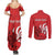 Personalized Georgia Couples Matching Summer Maxi Dress and Long Sleeve Button Shirt Lion Borjgali