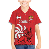 Personalized Georgia Family Matching Mermaid Dress and Hawaiian Shirt Lion Borjgali
