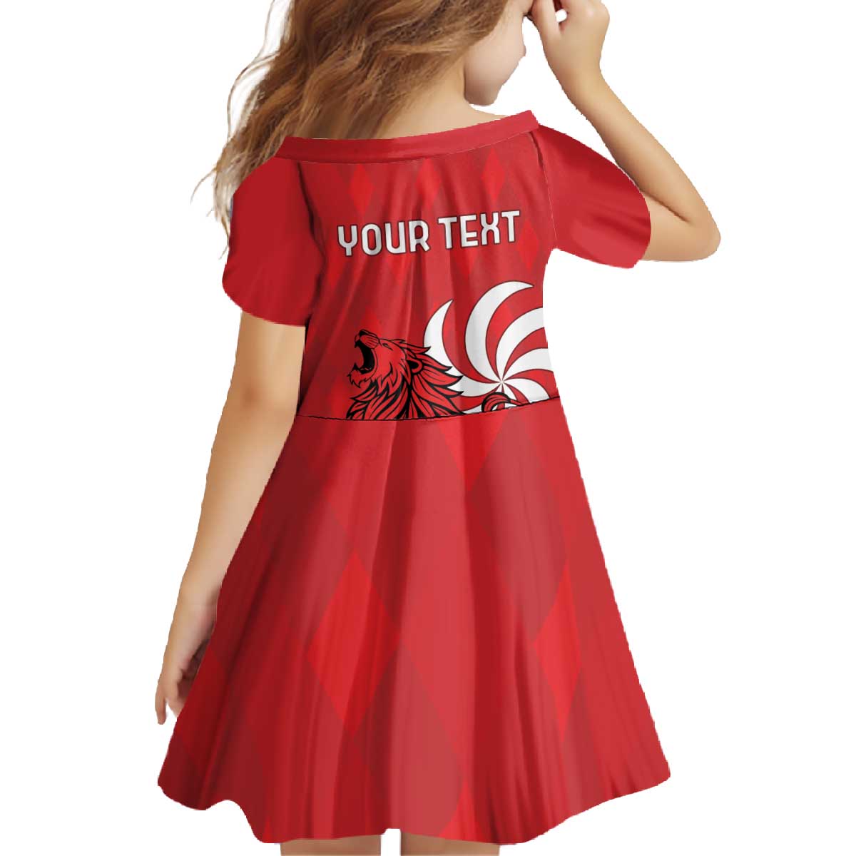Personalized Georgia Family Matching Off The Shoulder Long Sleeve Dress and Hawaiian Shirt Lion Borjgali