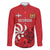 Personalized Georgia Family Matching Off The Shoulder Long Sleeve Dress and Hawaiian Shirt Lion Borjgali