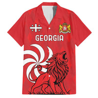 Personalized Georgia Family Matching Off Shoulder Maxi Dress and Hawaiian Shirt Lion Borjgali