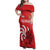 Personalized Georgia Family Matching Off Shoulder Maxi Dress and Hawaiian Shirt Lion Borjgali