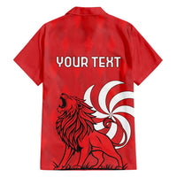 Personalized Georgia Family Matching Off Shoulder Short Dress and Hawaiian Shirt Lion Borjgali