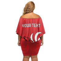Personalized Georgia Family Matching Off Shoulder Short Dress and Hawaiian Shirt Lion Borjgali