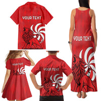 Personalized Georgia Family Matching Tank Maxi Dress and Hawaiian Shirt Lion Borjgali