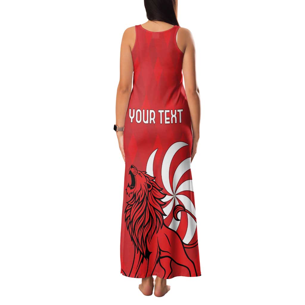 Personalized Georgia Family Matching Tank Maxi Dress and Hawaiian Shirt Lion Borjgali