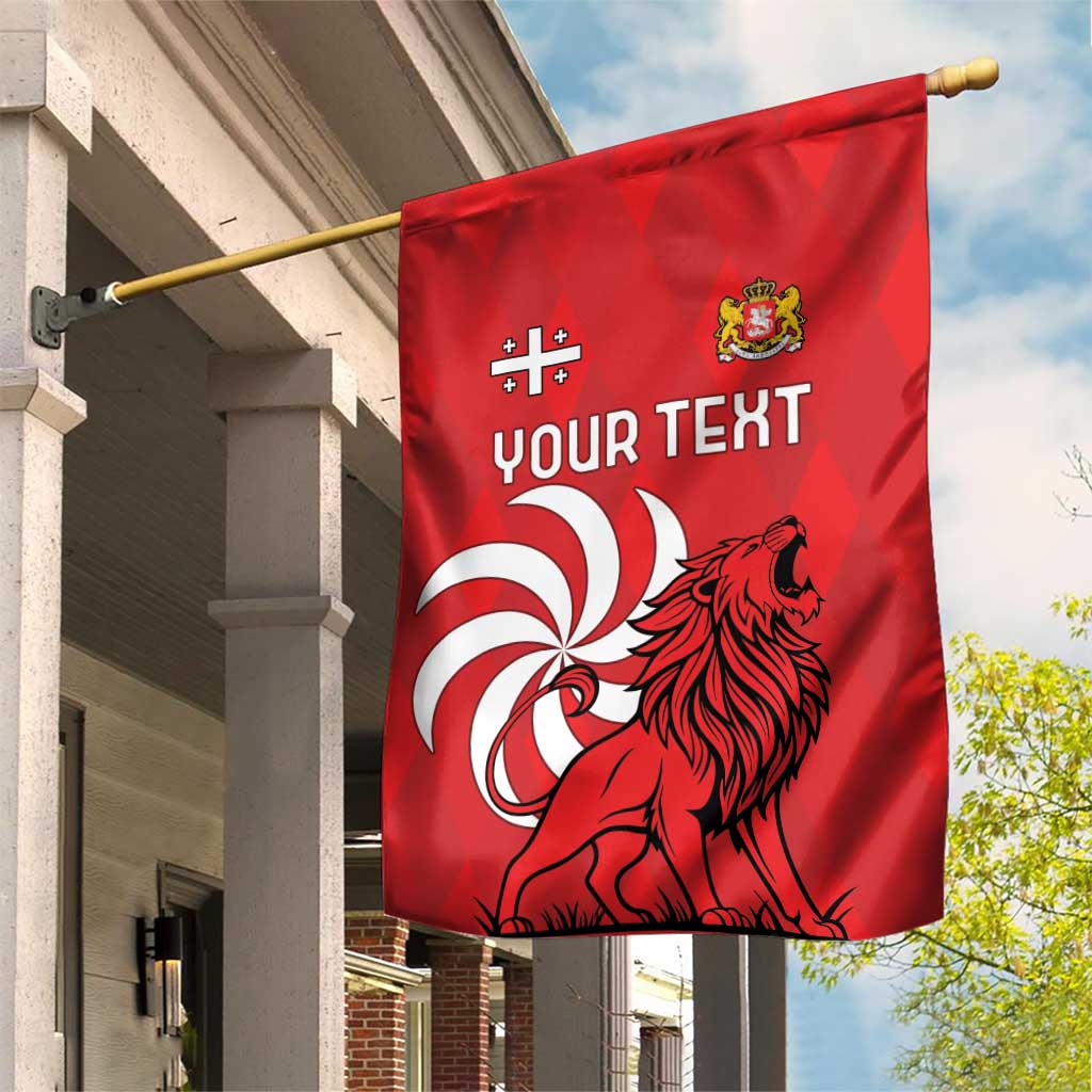Personalized Georgia Garden Flag Lion Borjgali