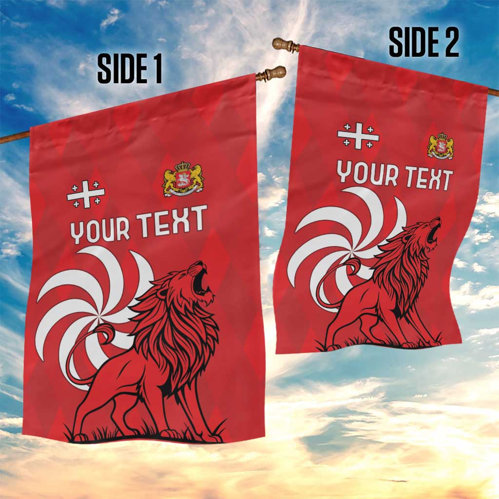 Personalized Georgia Garden Flag Lion Borjgali
