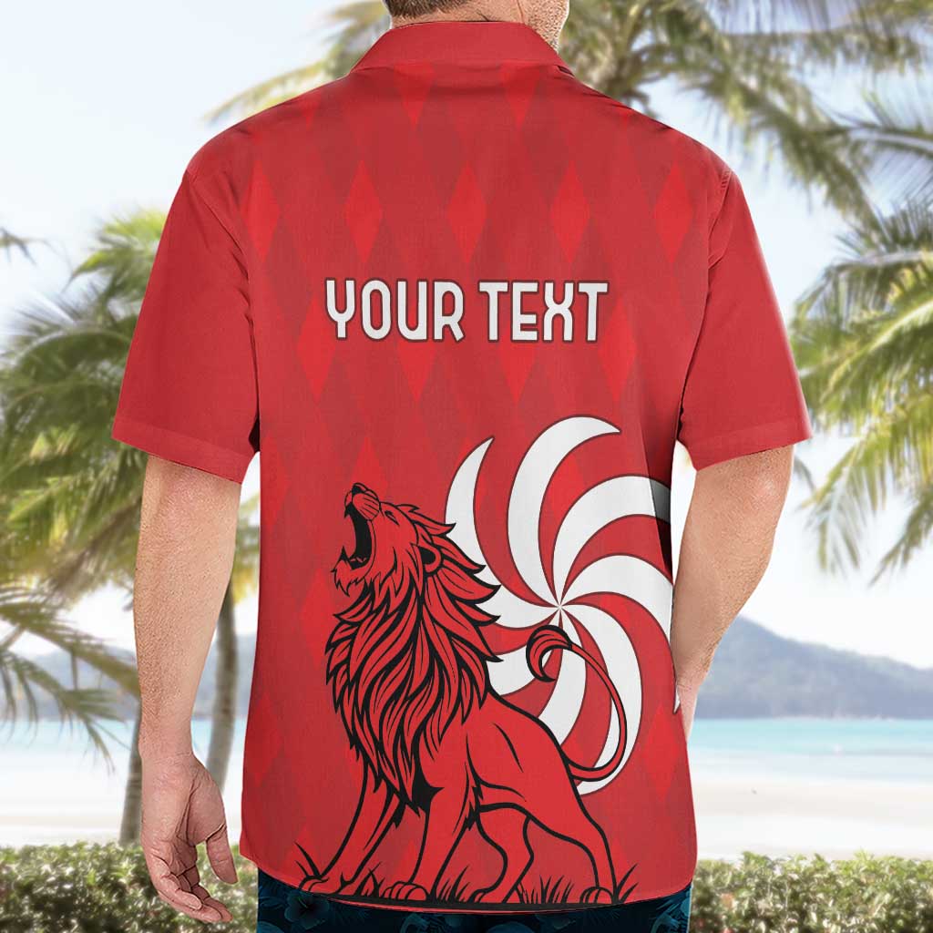 Personalized Georgia Hawaiian Shirt Lion Borjgali