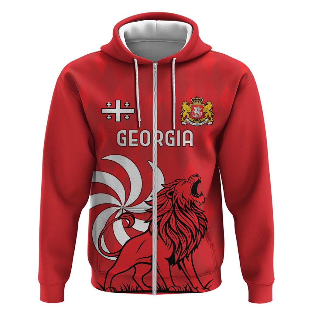 Personalized Georgia Hoodie Lion Borjgali