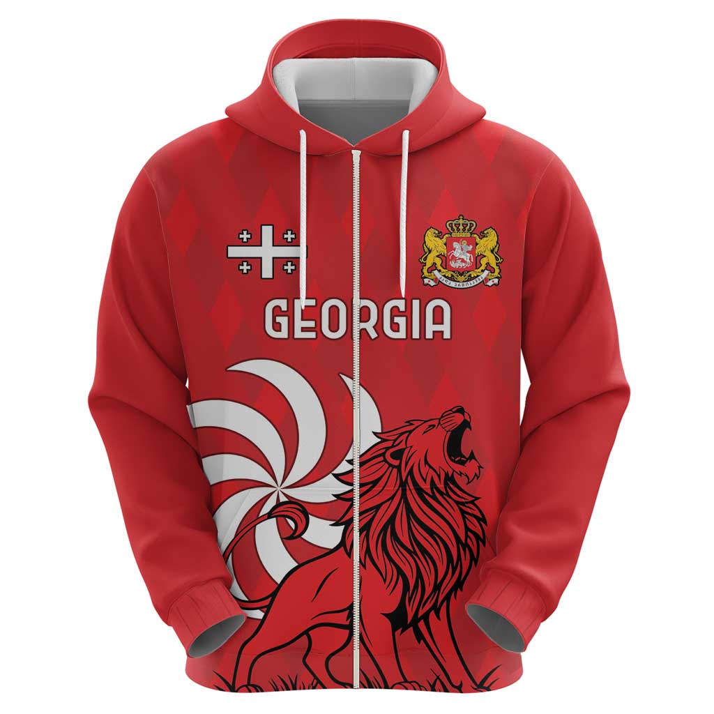 Personalized Georgia Hoodie Lion Borjgali
