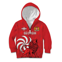 Personalized Georgia Kid Hoodie Lion Borjgali