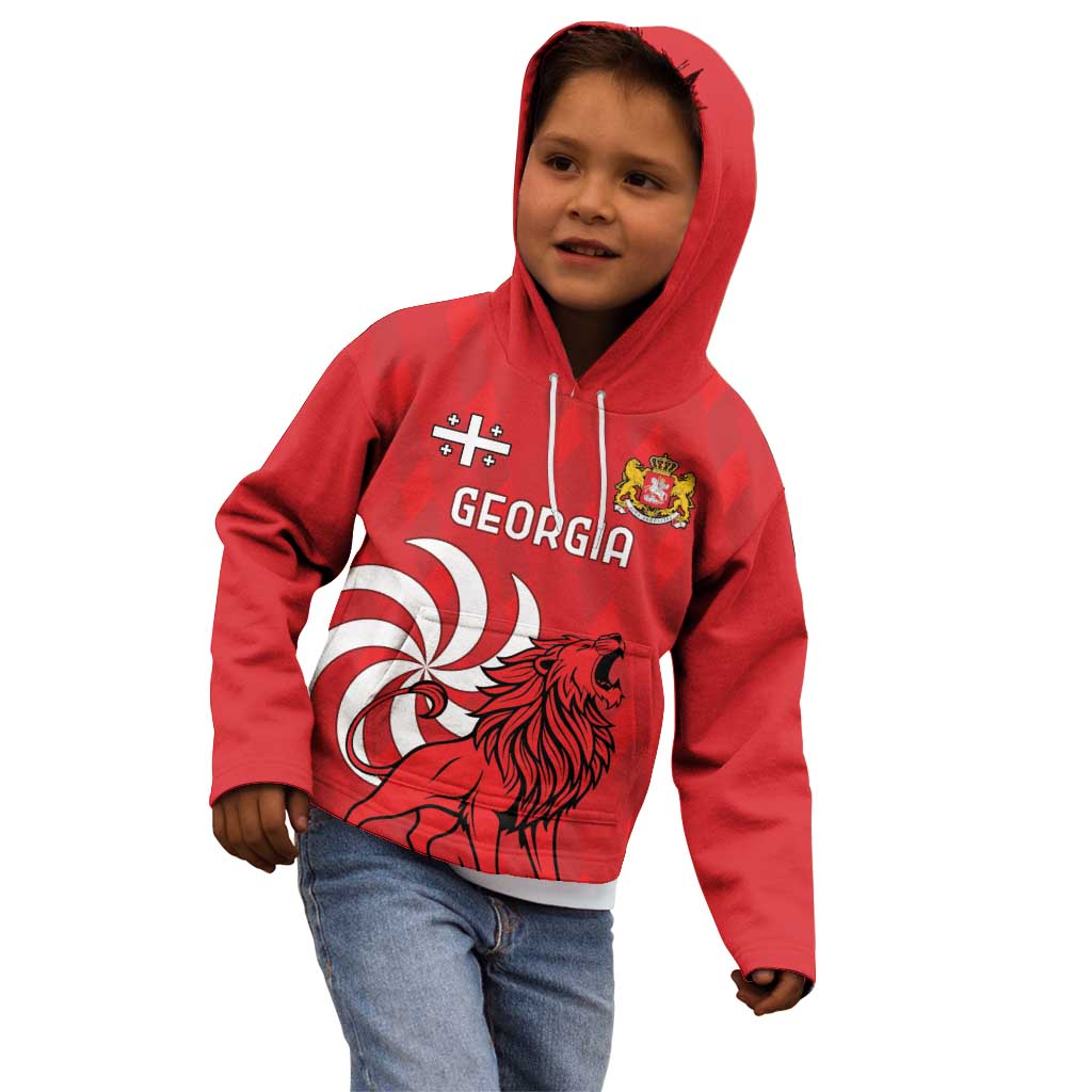 Personalized Georgia Kid Hoodie Lion Borjgali